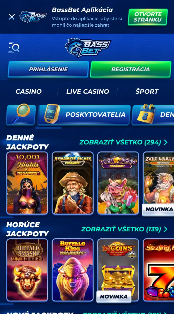 Mobilná aplikácia BassBet s dennými a horúcimi jackpotmi